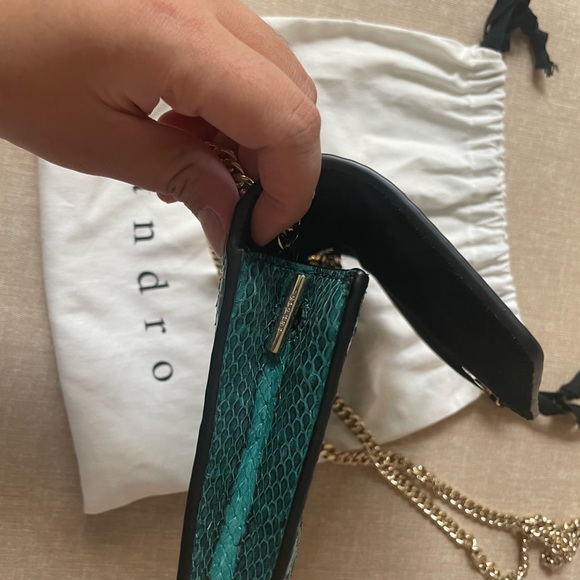 Sandro snakeskin Lou small model bag - Picture 6 of 9